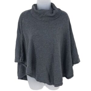 AGB Grey Poncho Cape Cowell Neck Top Size M